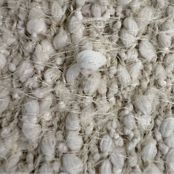 ARêve Ivory Textured Knit Sweater Dress XL Lace Hem Boho Tunic Soft Cozy - Picture 16 of 16